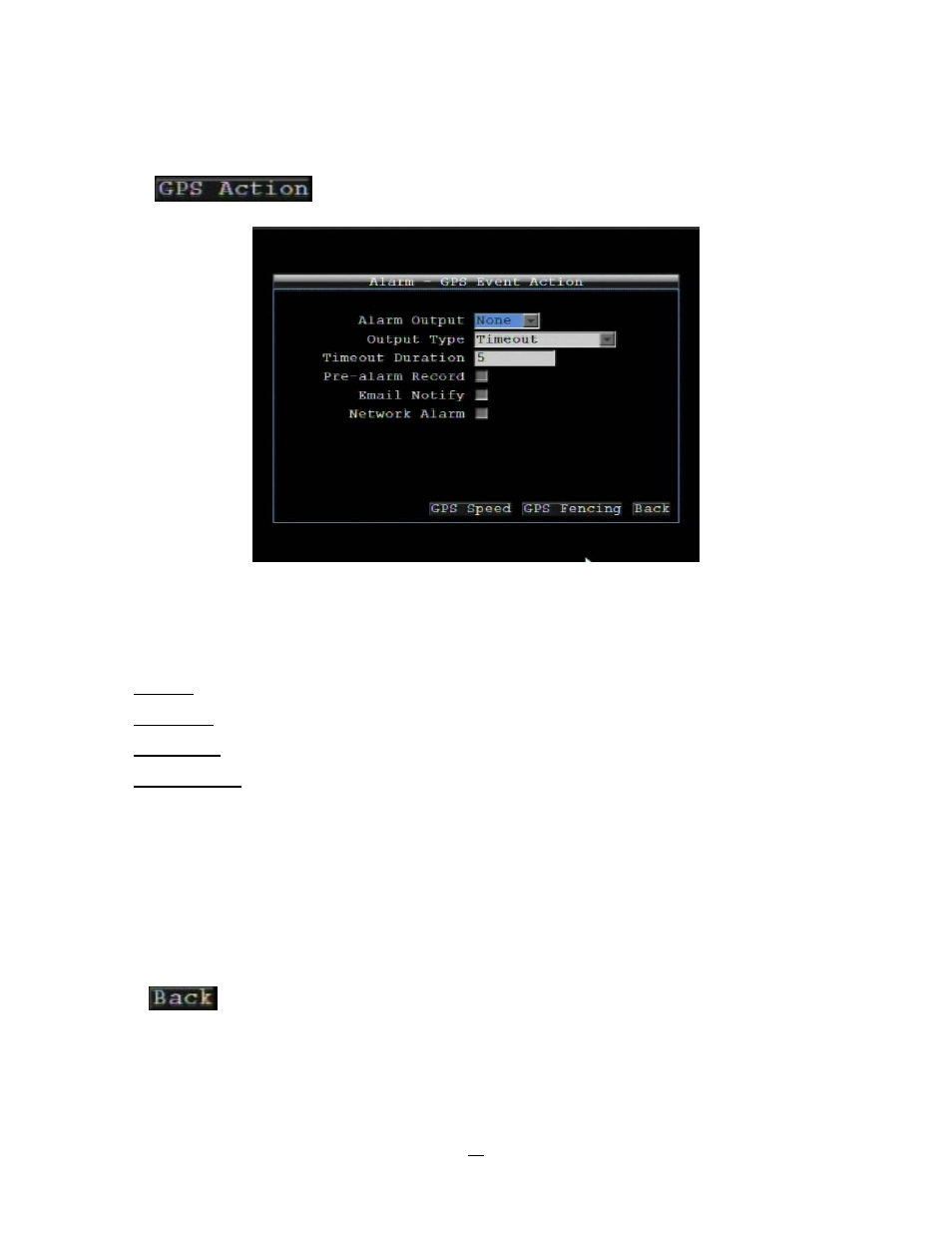 6 alarm-gps event action, Alarm-gps event action | EverFocus EMV400 User Manual | Page 62 / 129