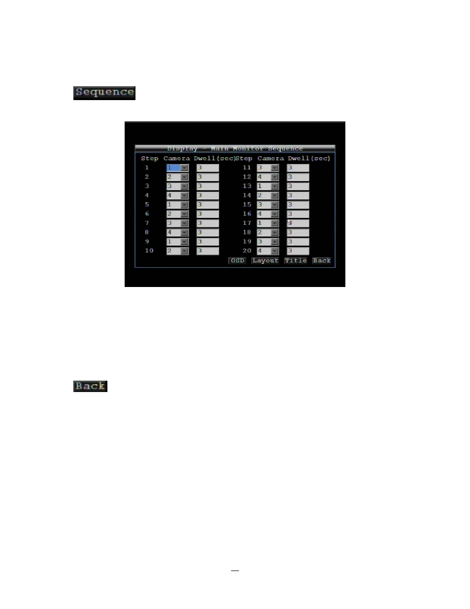 4 sequence, Sequence | EverFocus EMV400 User Manual | Page 69 / 129