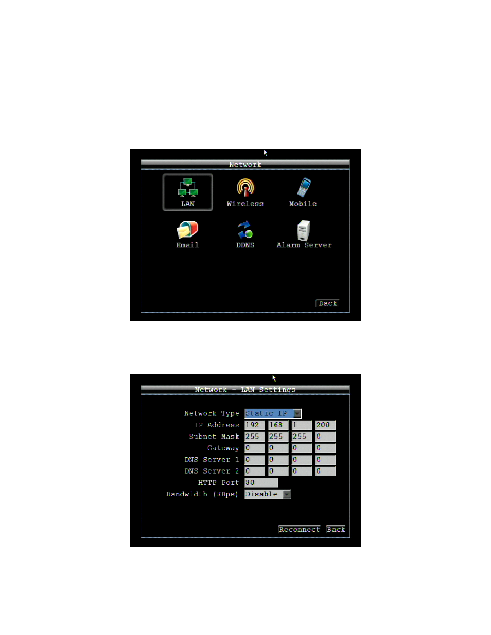 7 network setting, 1 lan settings, 7 network | Setting, Lan settings | EverFocus EMV400 User Manual | Page 70 / 129