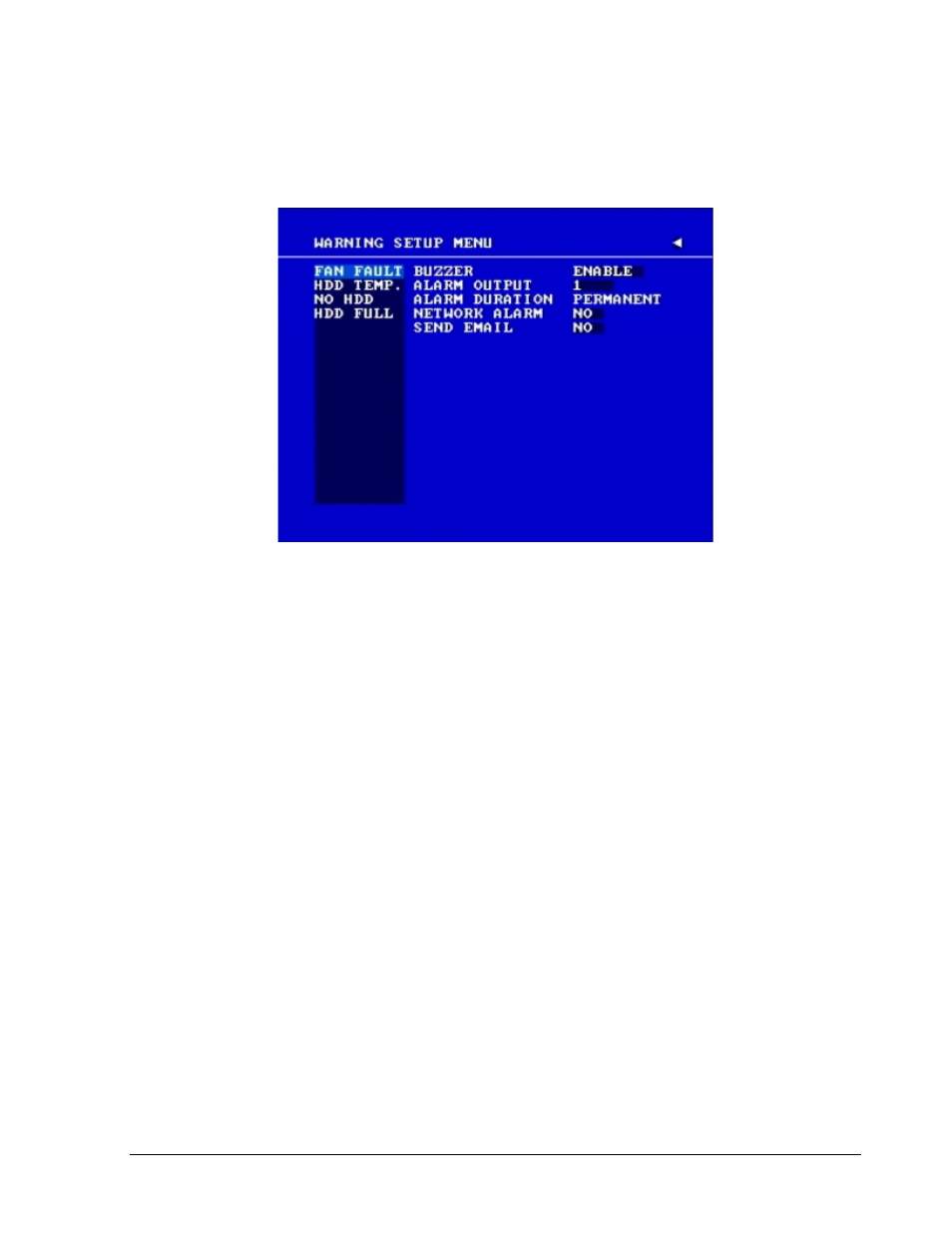 11 warning setup menu | EverFocus EDSR 110 User Manual | Page 67 / 162