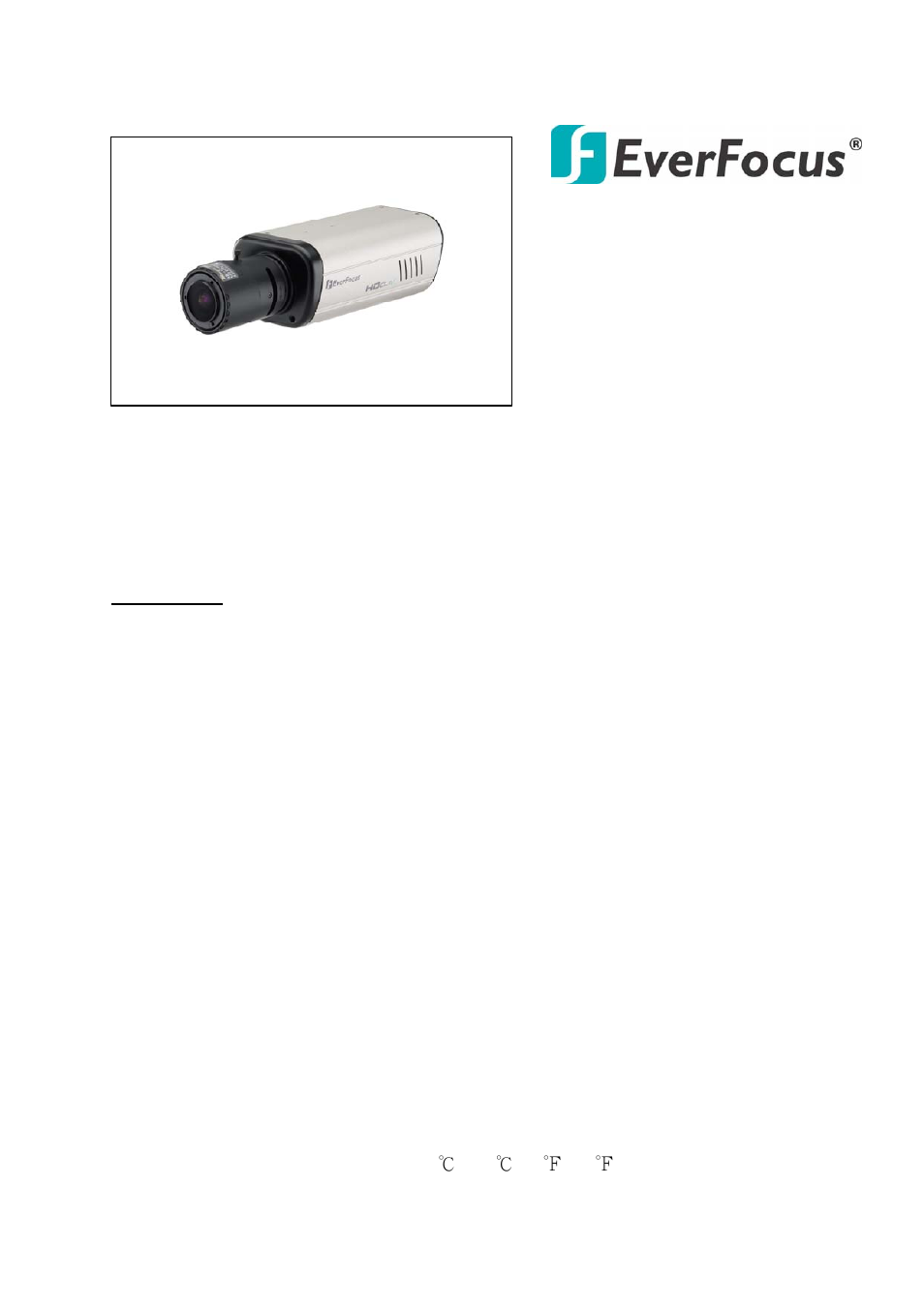 EverFocus FULL HD-CCTV CAMERA EQH5200 User Manual | 15 pages