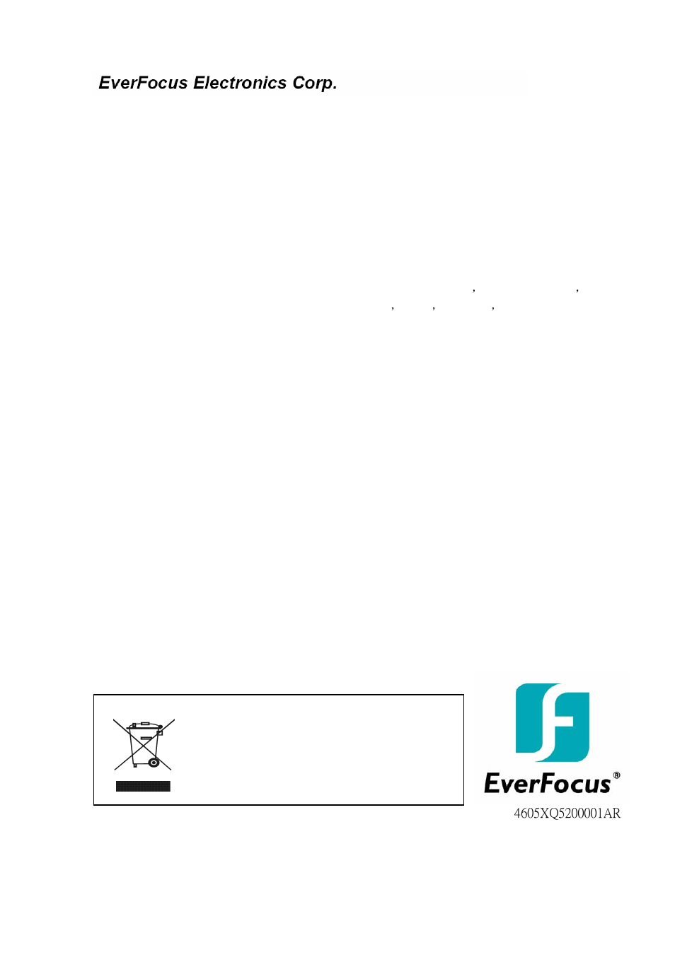 EverFocus FULL HD-CCTV CAMERA EQH5200 User Manual | Page 15 / 15