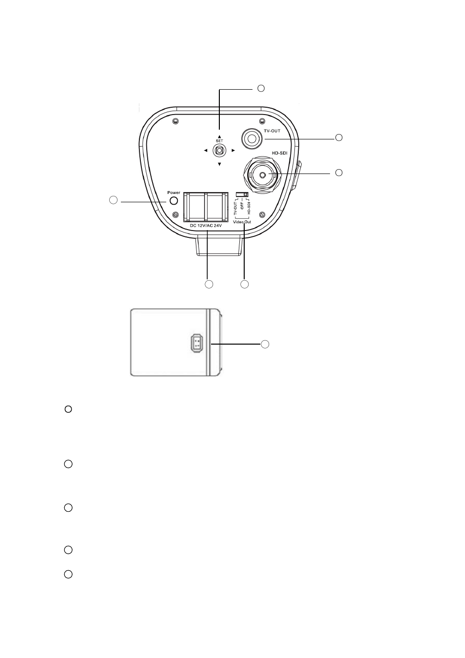 3 back panel and connections | EverFocus FULL HD-CCTV CAMERA EQH5200 User Manual | Page 6 / 15