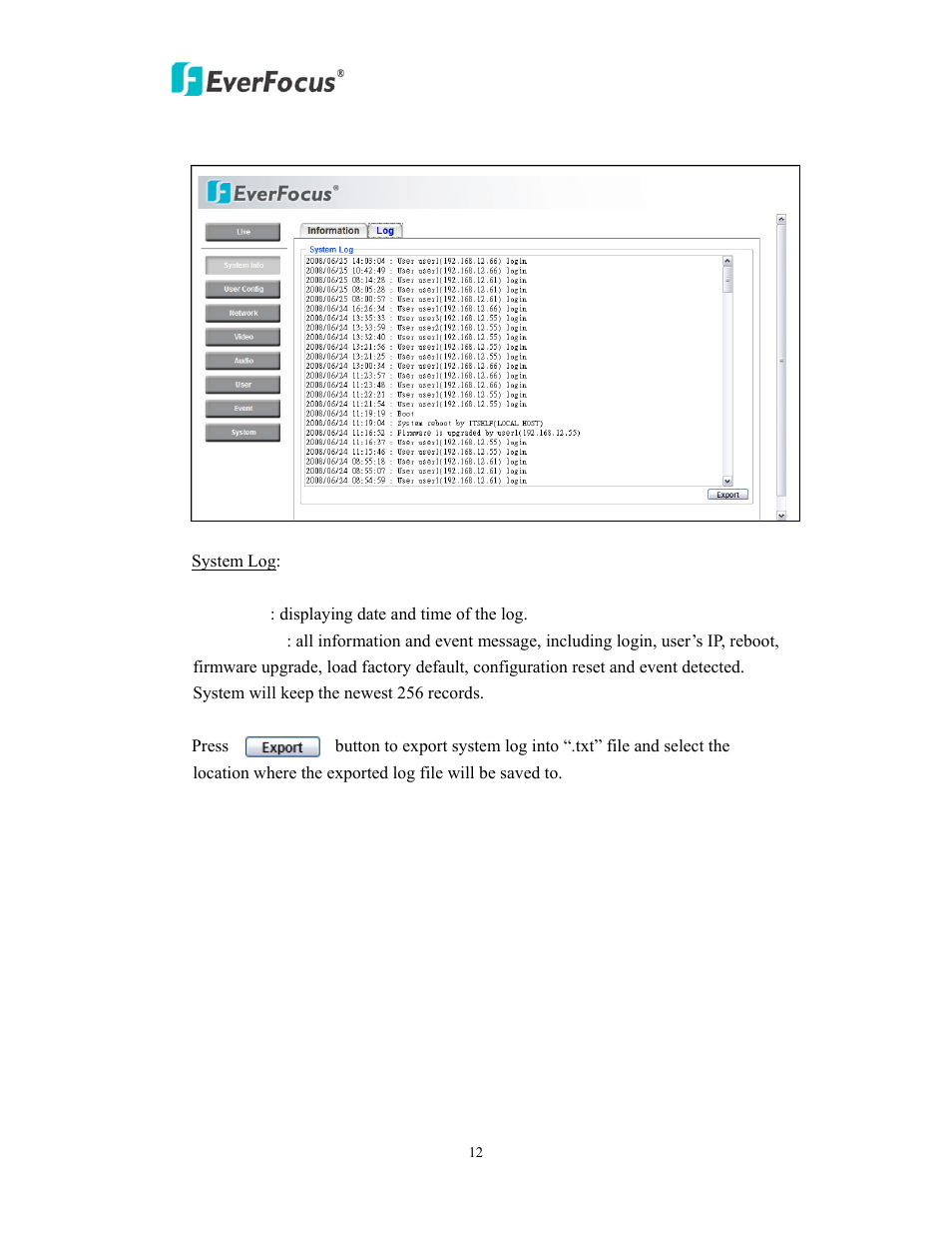 EverFocus EAN900 User Manual | Page 12 / 44