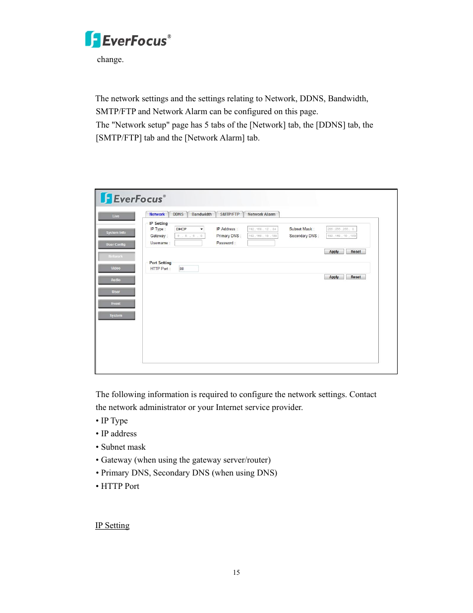 EverFocus EAN900 User Manual | Page 15 / 44