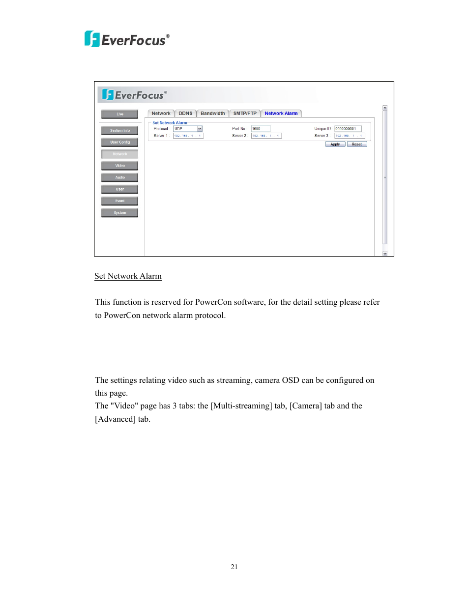 4 video | EverFocus EAN900 User Manual | Page 21 / 44