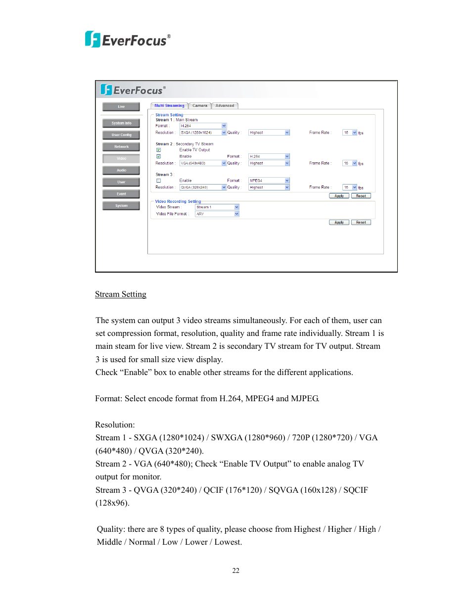 EverFocus EAN900 User Manual | Page 22 / 44