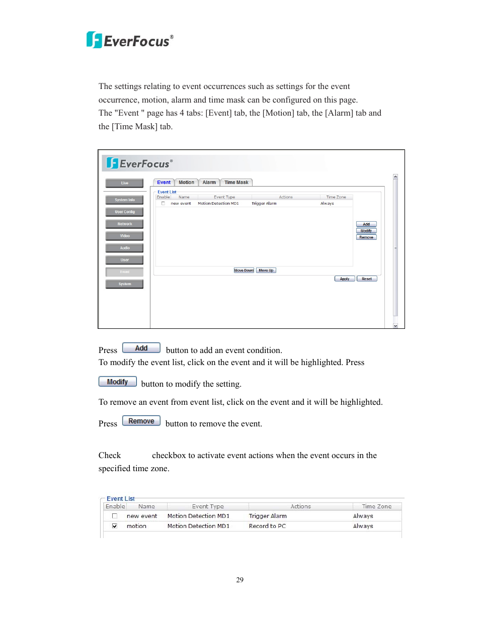 EverFocus EAN900 User Manual | Page 29 / 44