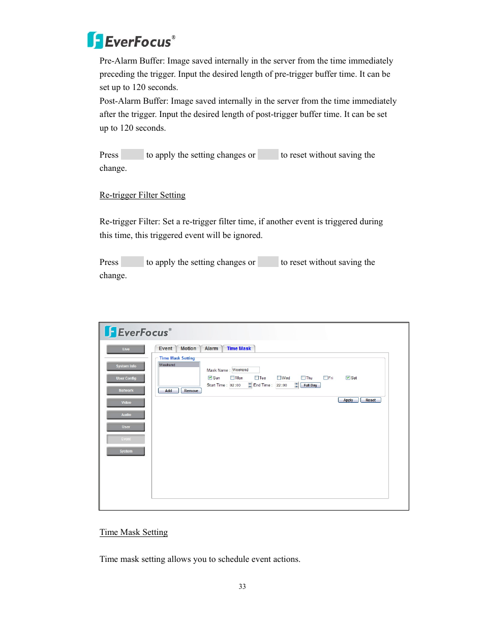 EverFocus EAN900 User Manual | Page 33 / 44