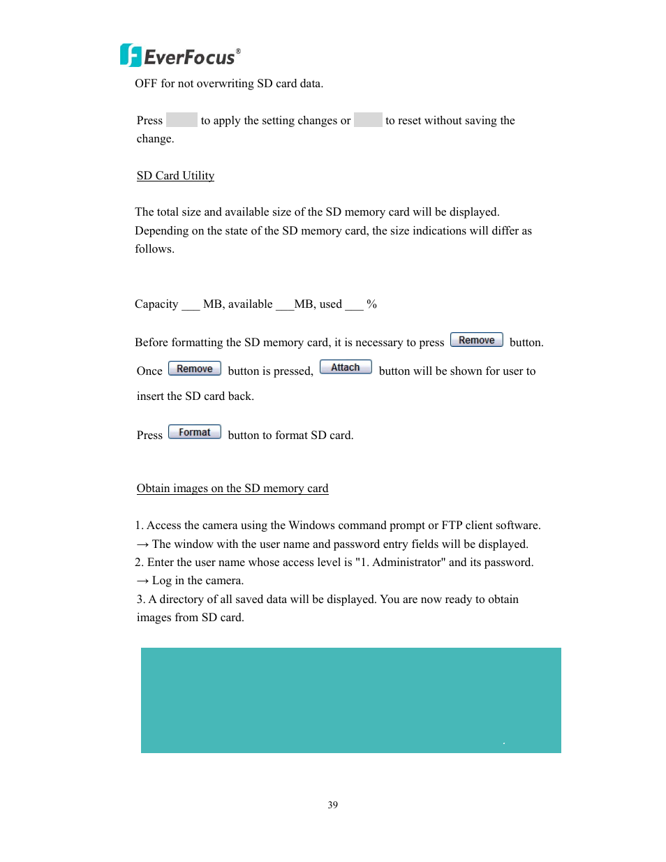 EverFocus EAN900 User Manual | Page 39 / 44