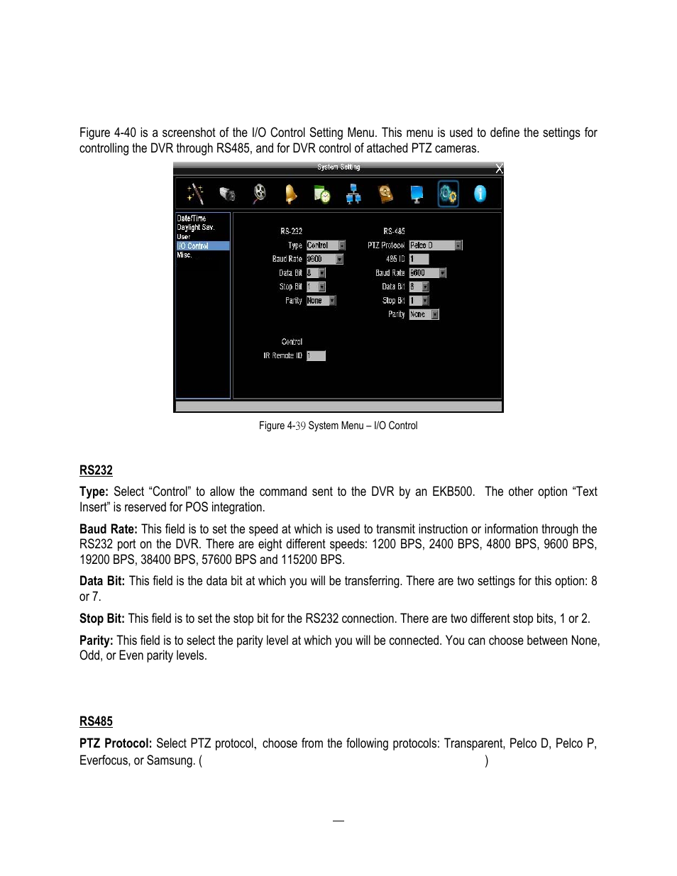 4 i/o control, I/o control, Section | EverFocus ENDEAVOR 22HH1144 User Manual | Page 105 / 149