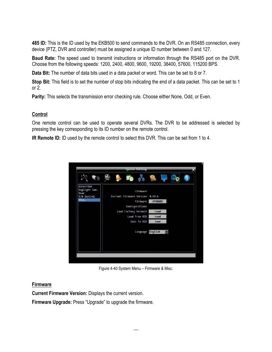 5 misc, Misc | EverFocus ENDEAVOR 22HH1144 User Manual | Page 106 / 149