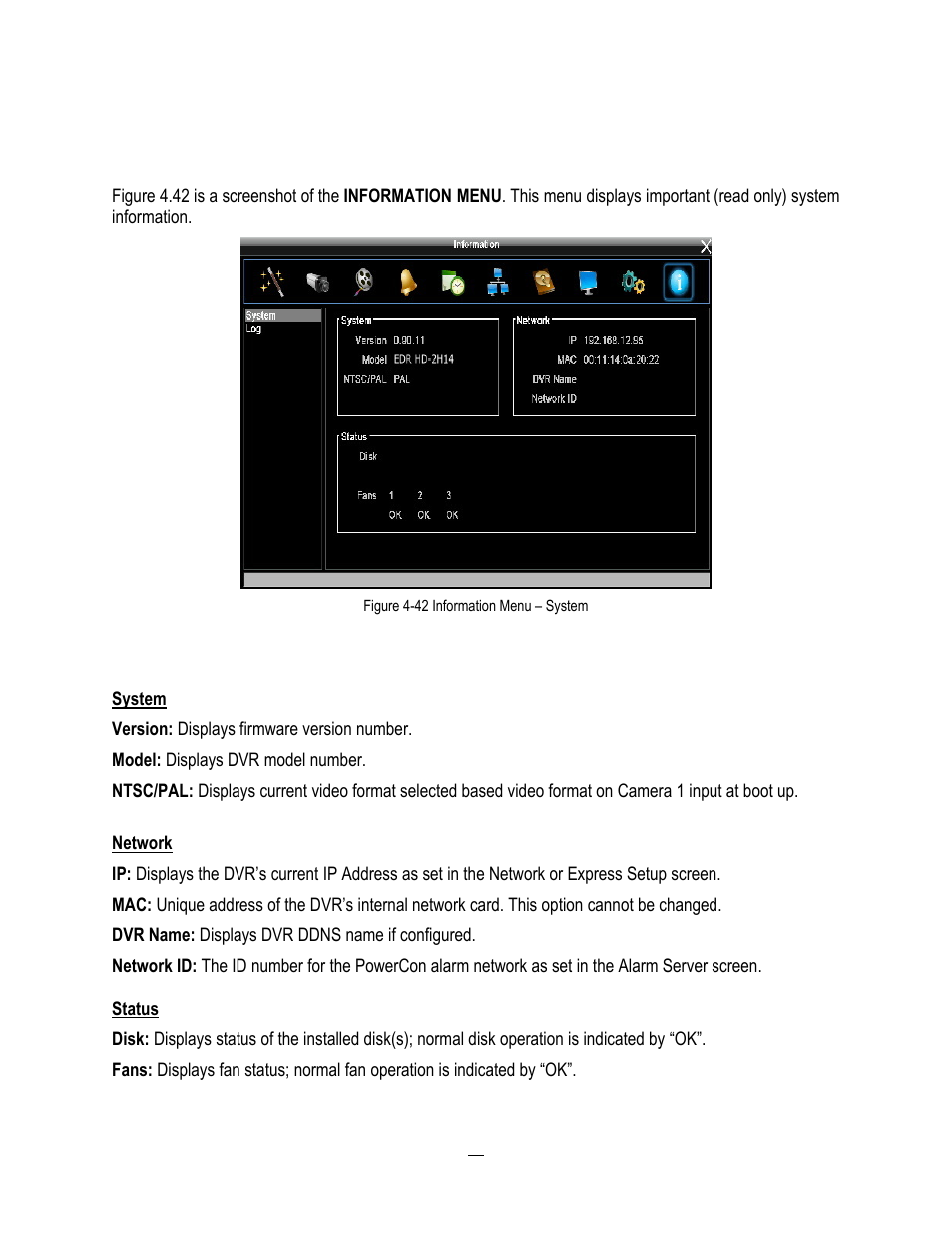 11 information, 1 system, System | EverFocus ENDEAVOR 22HH1144 User Manual | Page 108 / 149