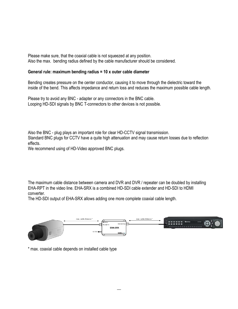 4 cable installation, 5 bnc-plug, Cable installation | Bnc-plug | EverFocus ENDEAVOR 22HH1144 User Manual | Page 22 / 149