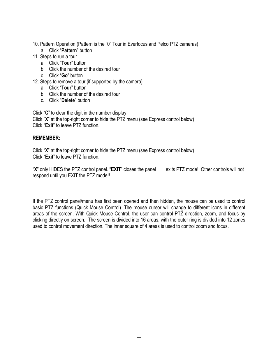 2 express control of ptz, Express control of ptz | EverFocus ENDEAVOR 22HH1144 User Manual | Page 41 / 149