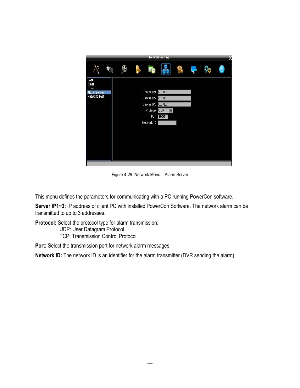 4 alarm server, Alarm server | EverFocus ENDEAVOR 22HH1144 User Manual | Page 94 / 149