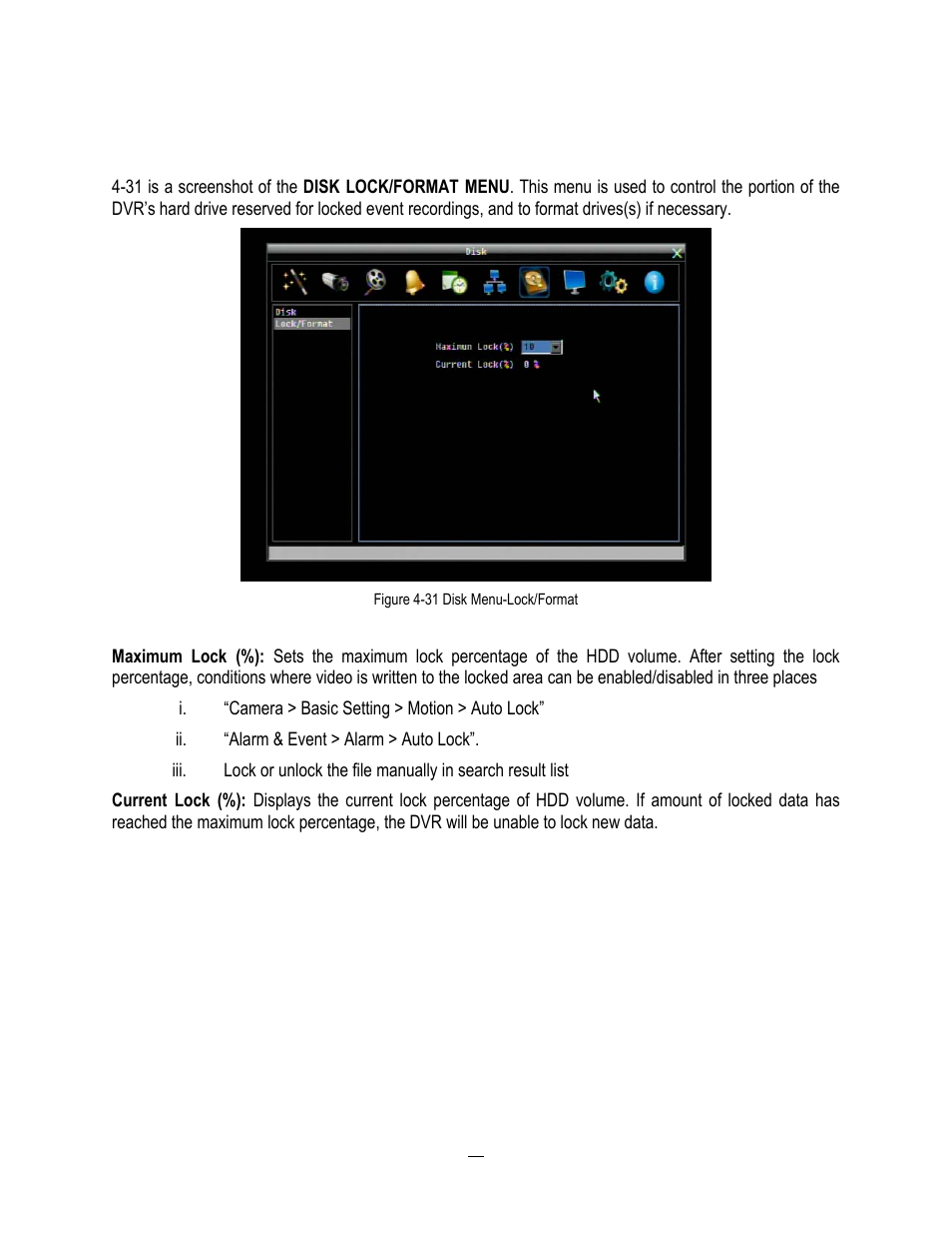 2 lock/format, Lock/format | EverFocus ENDEAVOR 22HH1144 User Manual | Page 97 / 149