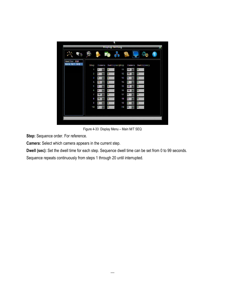 2 main m/t seq, Main m/t seq | EverFocus ENDEAVOR 22HH1144 User Manual | Page 99 / 149