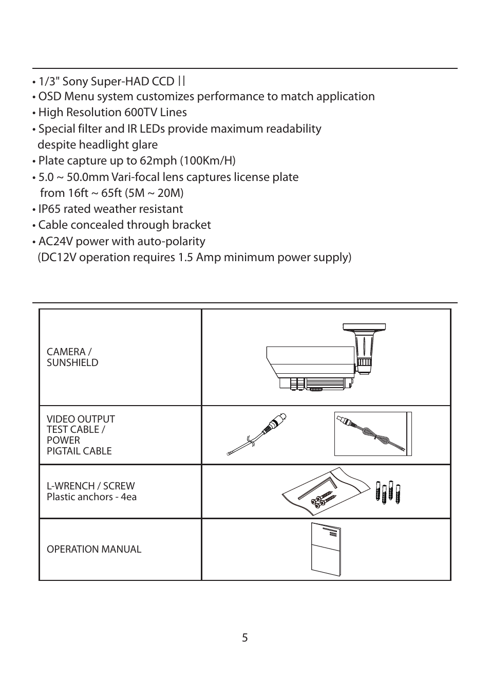 EverFocus EZ-PLATECAM2 User Manual | Page 5 / 19