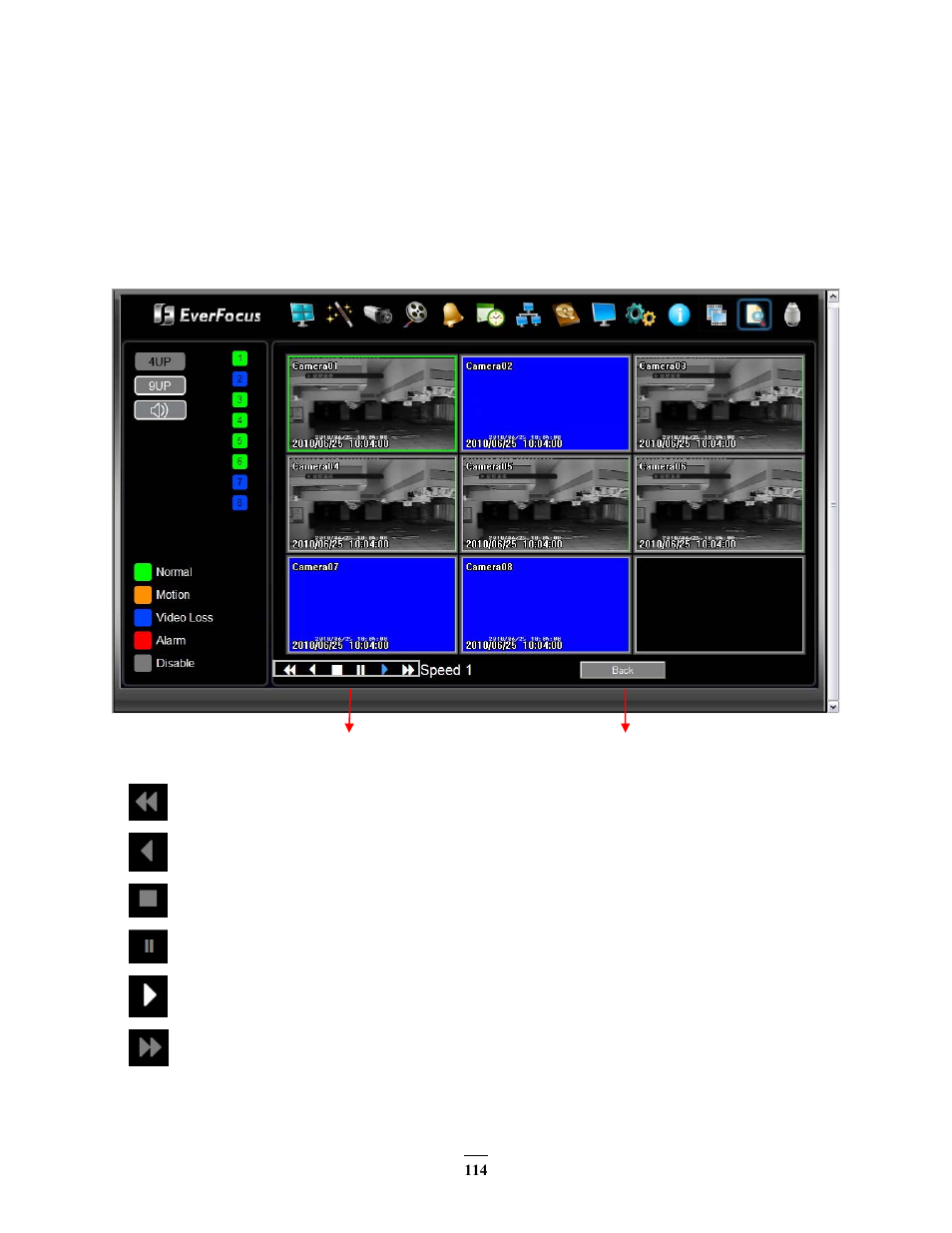 4 remote playback, 4 remote, Playback | EverFocus ECOR264-D2 User Manual | Page 122 / 138