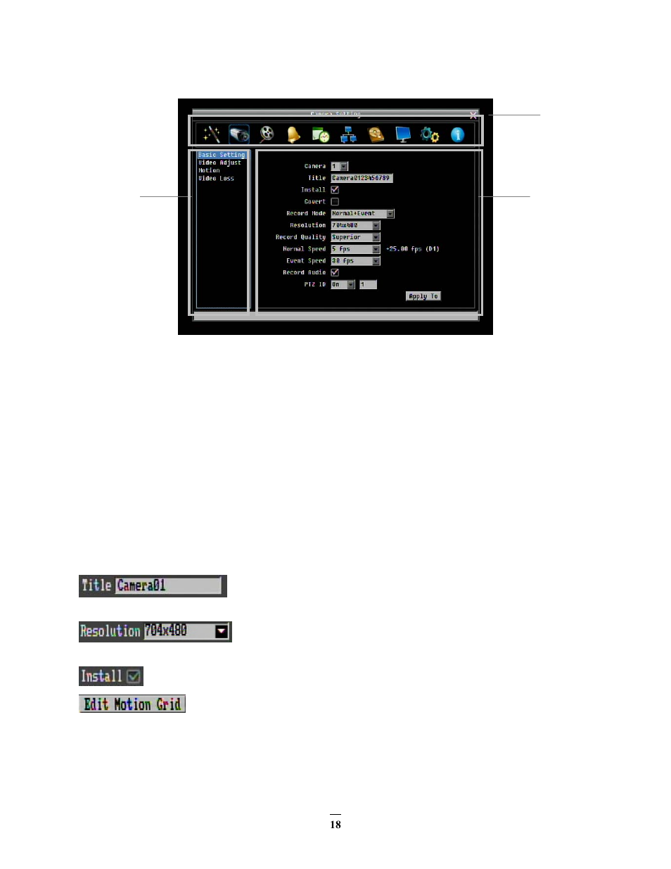 5 field input options, Field input options | EverFocus ECOR264-D2 User Manual | Page 26 / 138