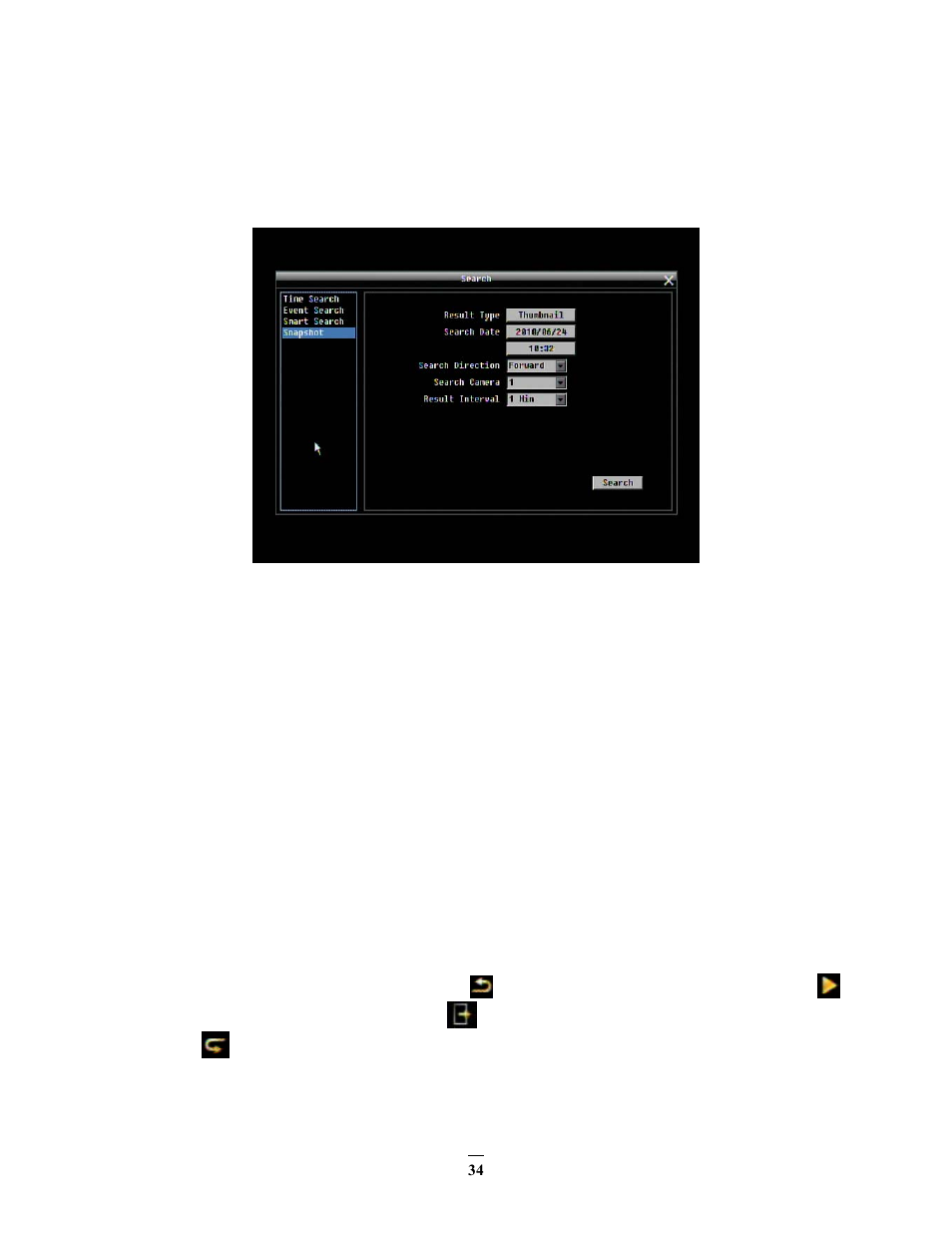 4 snapshot search, Snapshot search | EverFocus ECOR264-D2 User Manual | Page 42 / 138