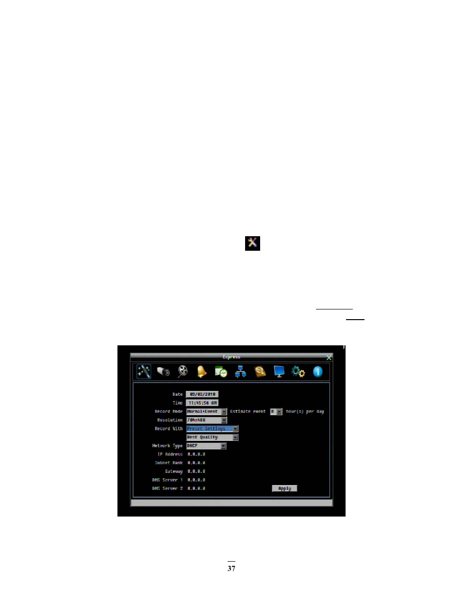 4 dvr configuration, 1 configuration menu, 2 express | Dvr configuration, 1 configuration, Menu, Chapter | EverFocus ECOR264-D2 User Manual | Page 45 / 138