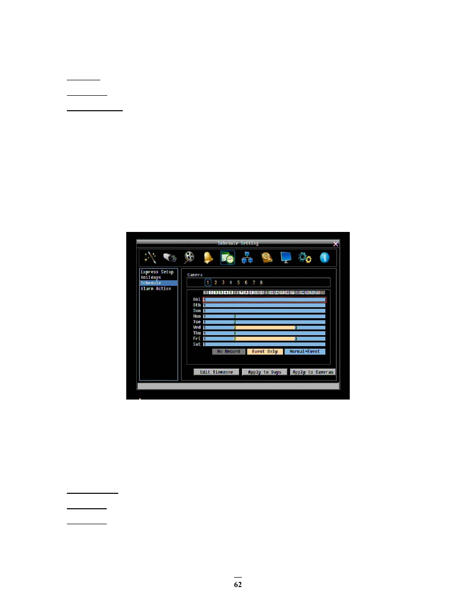 3 schedule, Schedule | EverFocus ECOR264-D2 User Manual | Page 70 / 138