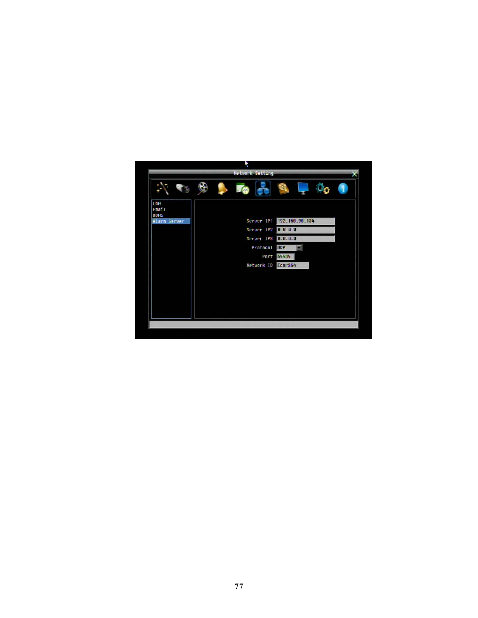 4 alarm server, Alarm server | EverFocus ECOR264-D2 User Manual | Page 85 / 138