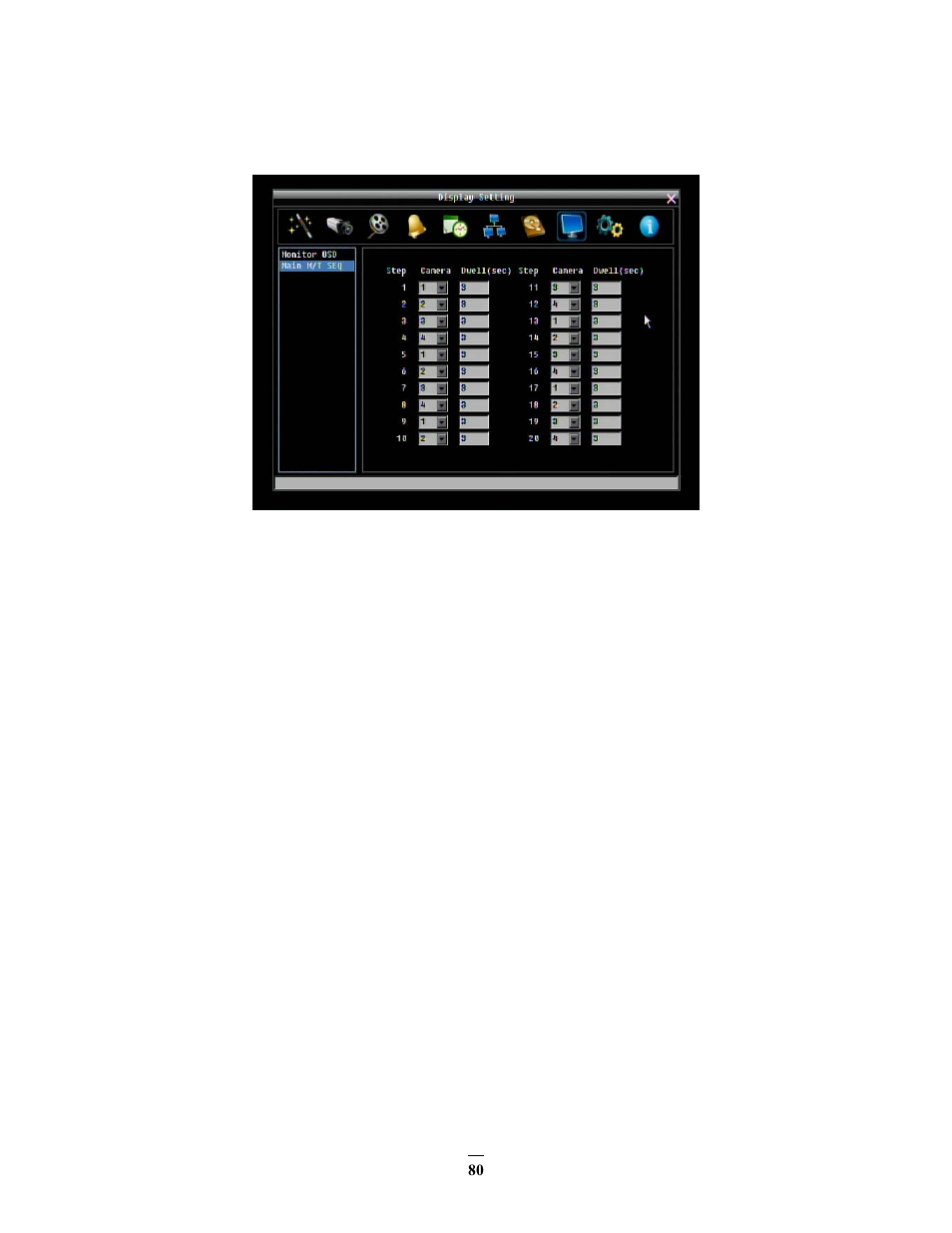 2 main m/t seq, Main m/t seq | EverFocus ECOR264-D2 User Manual | Page 88 / 138