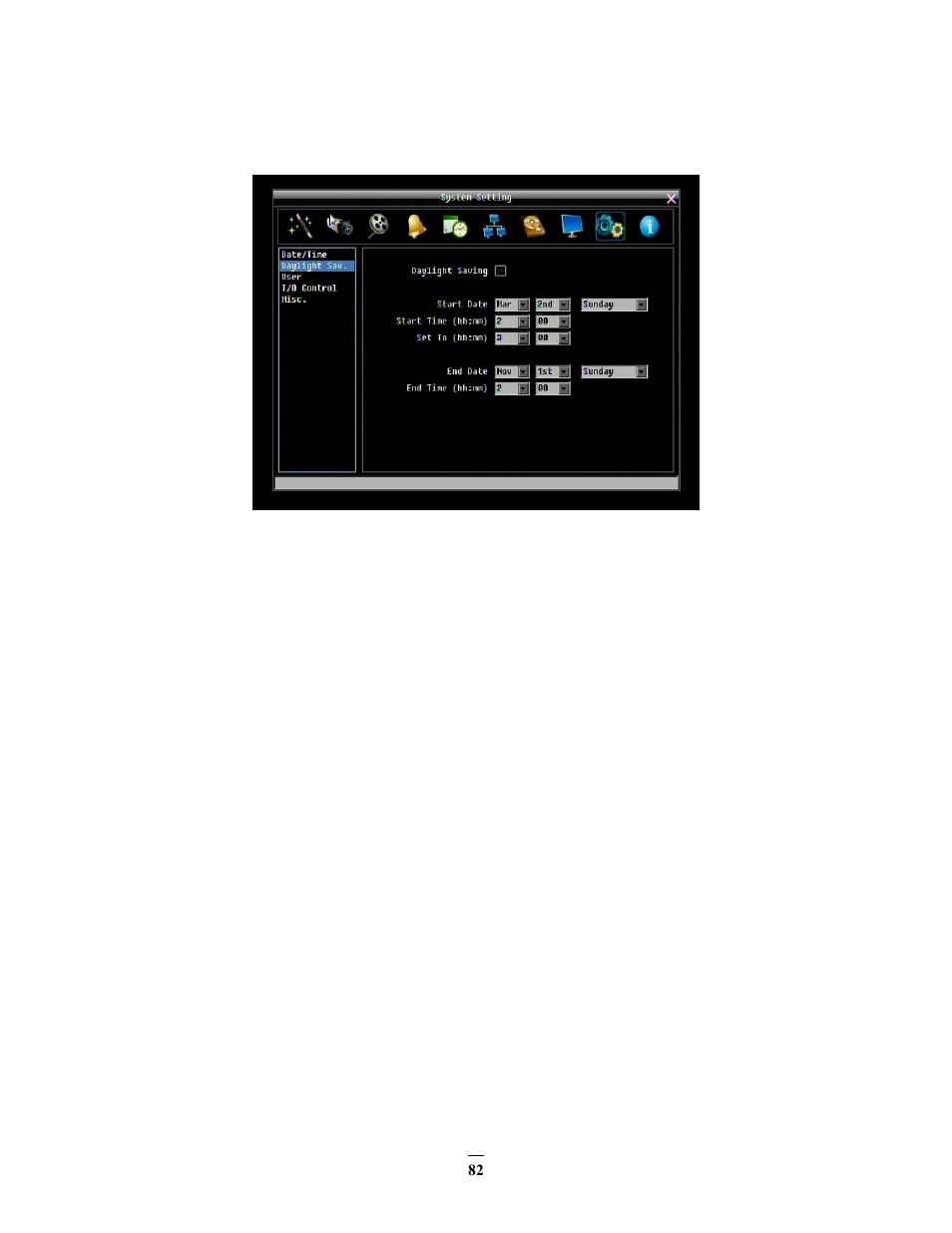 2 daylight saving, Daylight saving | EverFocus ECOR264-D2 User Manual | Page 90 / 138