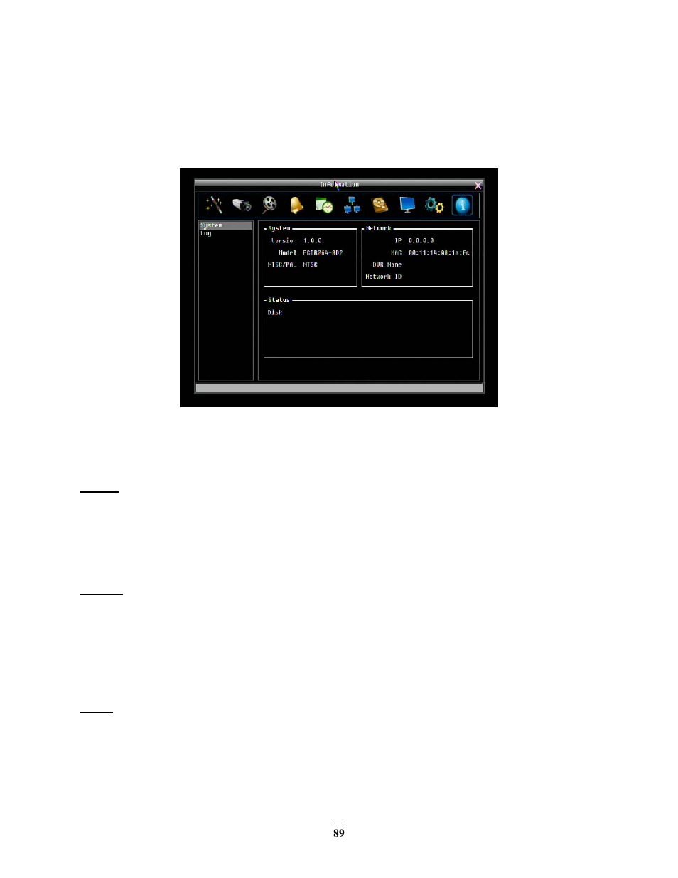 11 information, 1 system, System | EverFocus ECOR264-D2 User Manual | Page 97 / 138