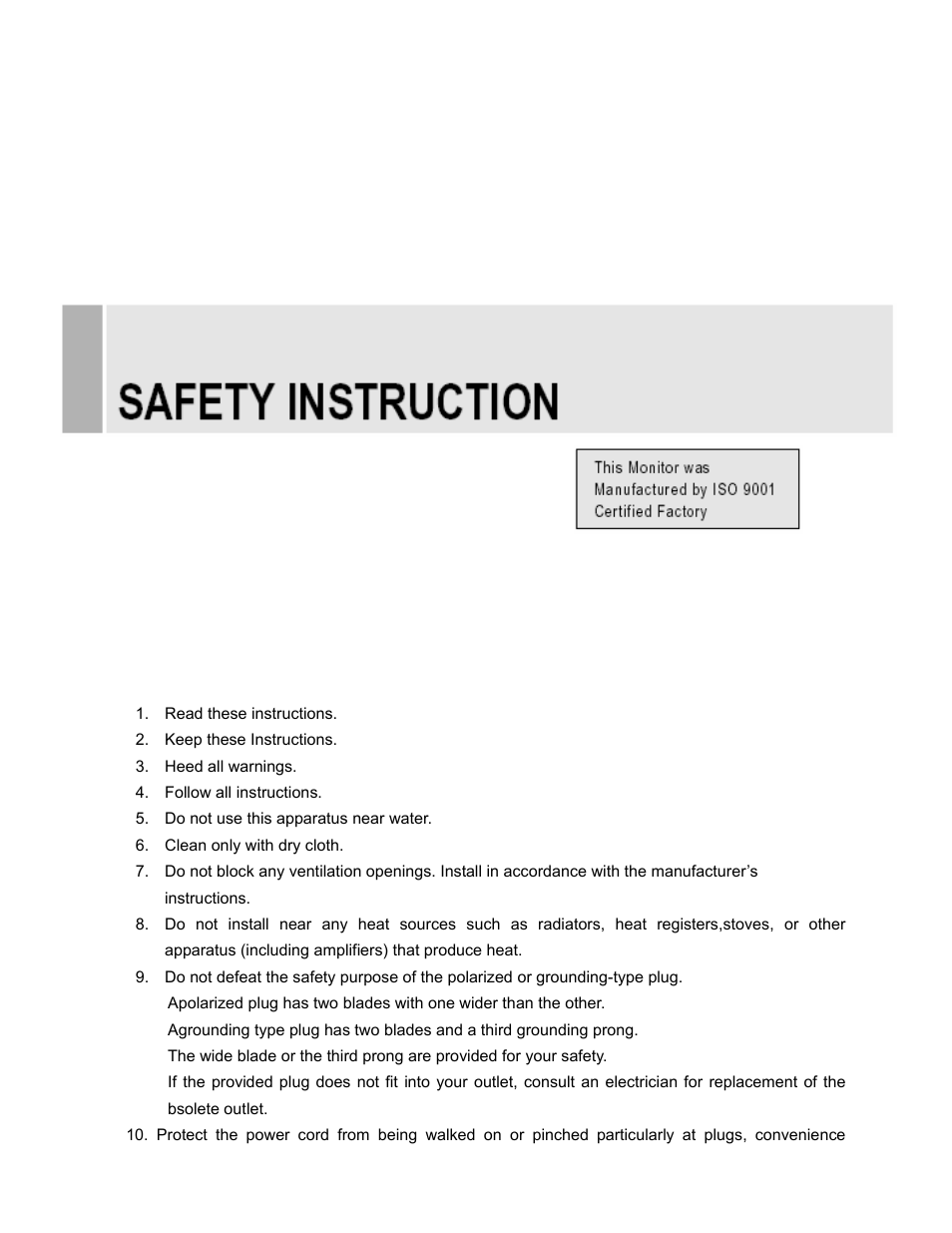 Important safety instruction | EverFocus EN-7519C User Manual | Page 4 / 46