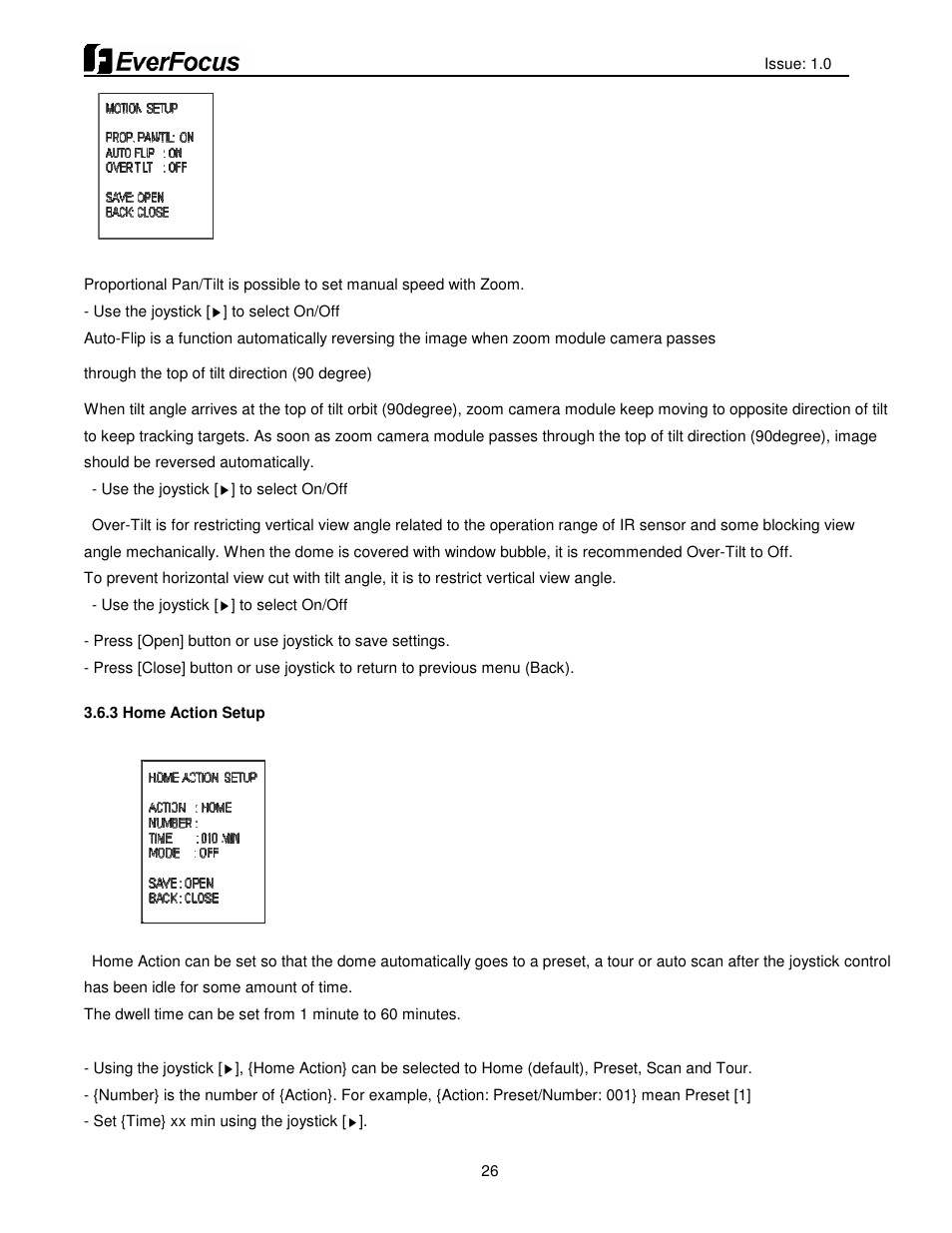 EverFocus HDCCTV 12X IP66 SPEED DOME EPH5212 User Manual | Page 26 / 37