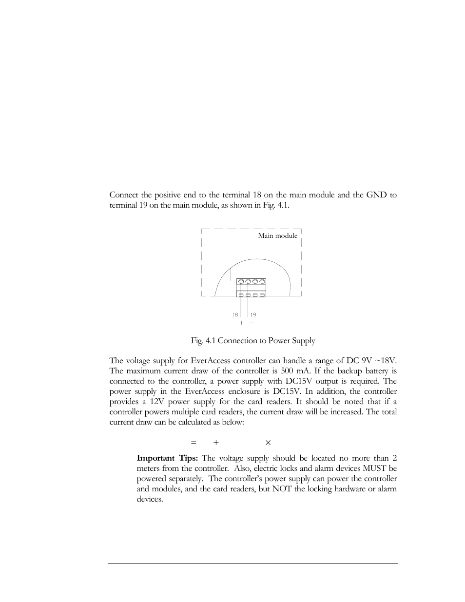 Connecting power, Chapter, Connecting the power supply | EverFocus EFC--02-1-A User Manual | Page 37 / 75