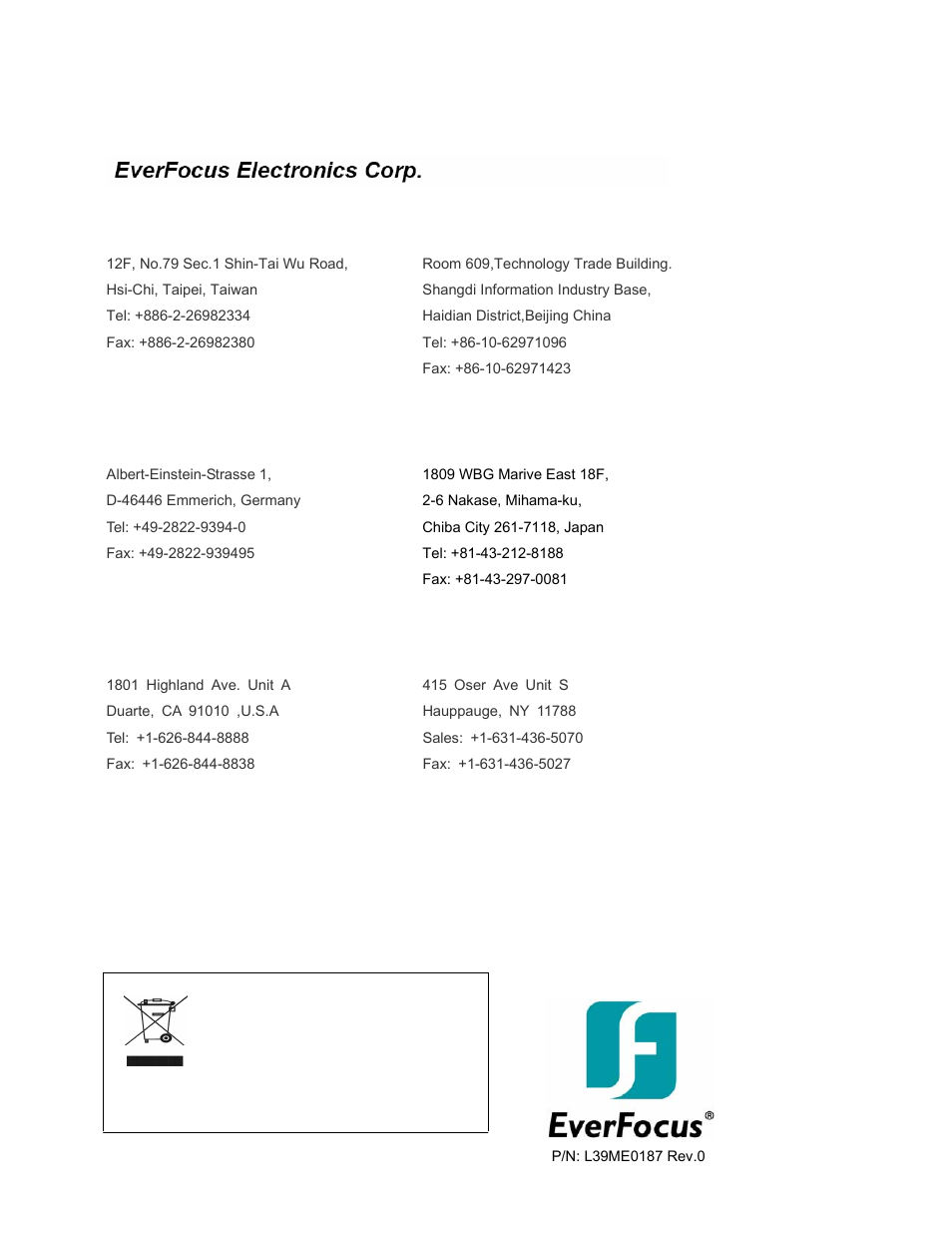 EverFocus EN-7542H User Manual | Page 48 / 48