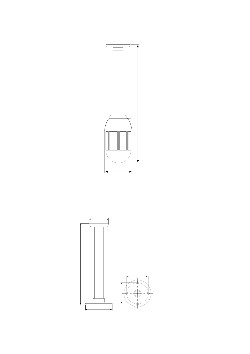 6 dimension ceiling pendant bracket eptz 100 cpm | EverFocus Day / Night Speed Dome Camera EPTZ 100 User Manual | Page 10 / 48