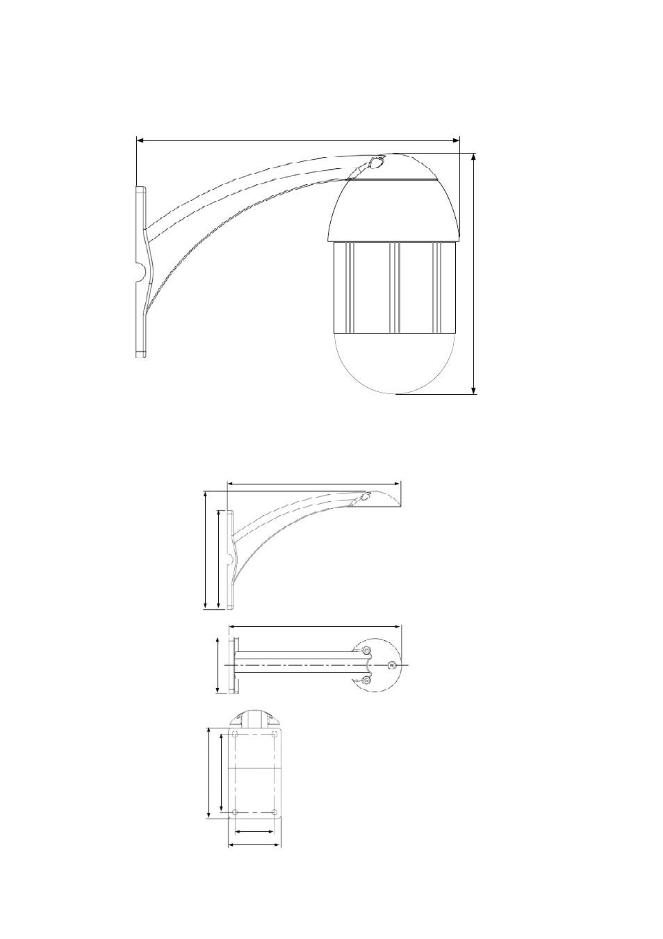 4 dimensions wall bracket eptz 100 wlm | EverFocus Day / Night Speed Dome Camera EPTZ 100 User Manual | Page 9 / 48