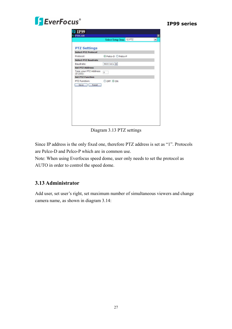 13 administrator | EverFocus EVS110 User Manual | Page 28 / 32