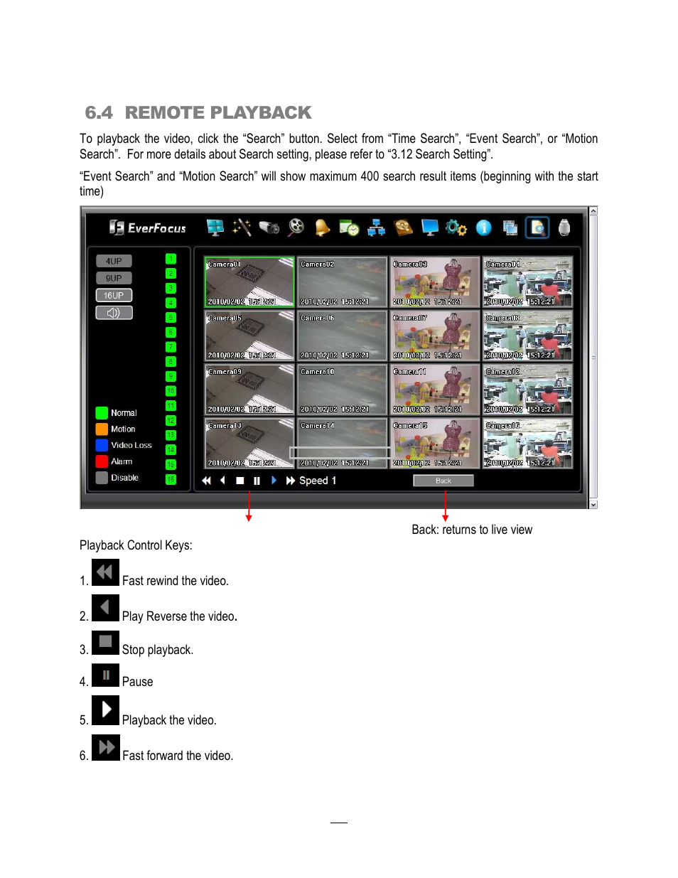 4 remote playback | EverFocus ECOR264-4X1 User Manual | Page 131 / 147