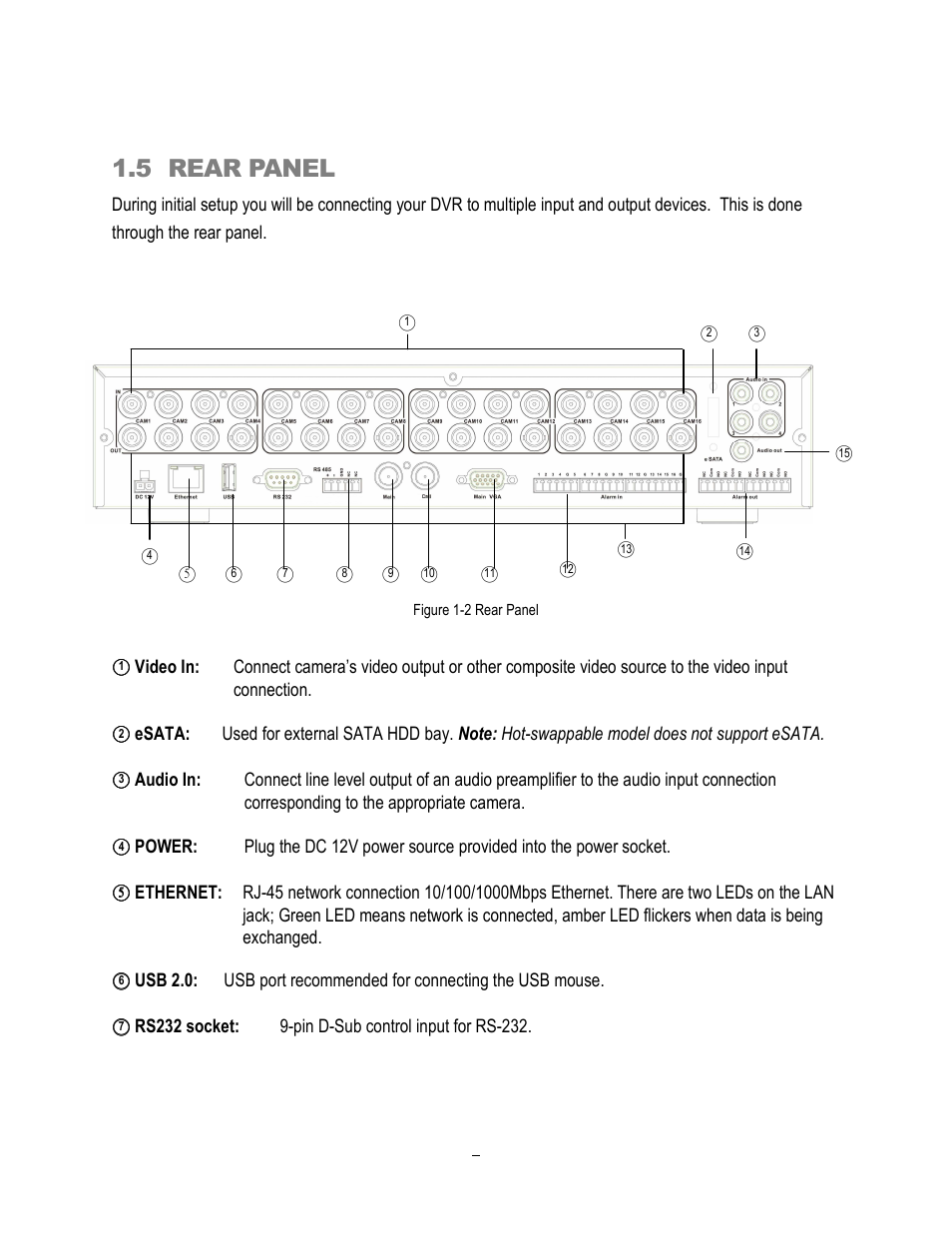 5 rear panel | EverFocus ECOR264-4X1 User Manual | Page 15 / 147