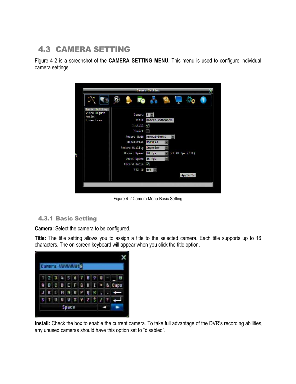3 camera setting | EverFocus ECOR264-4X1 User Manual | Page 50 / 147