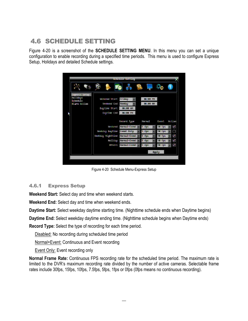 6 schedule setting | EverFocus ECOR264-4X1 User Manual | Page 74 / 147