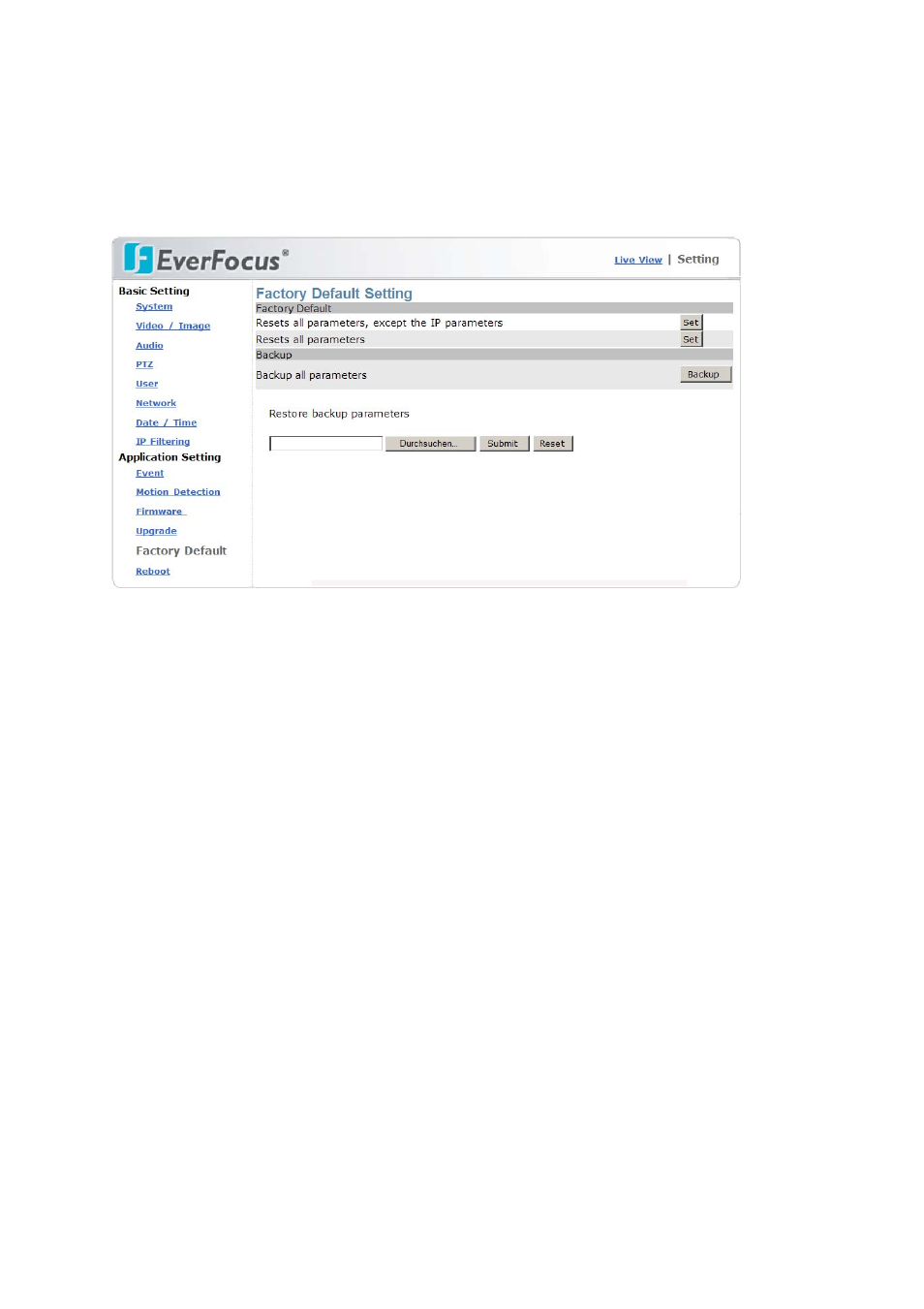 4 factory default | EverFocus EAN-1350 User Manual | Page 50 / 59