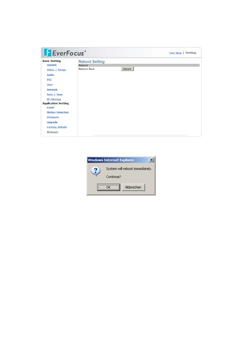 5 reboot | EverFocus EAN-1350 User Manual | Page 51 / 59