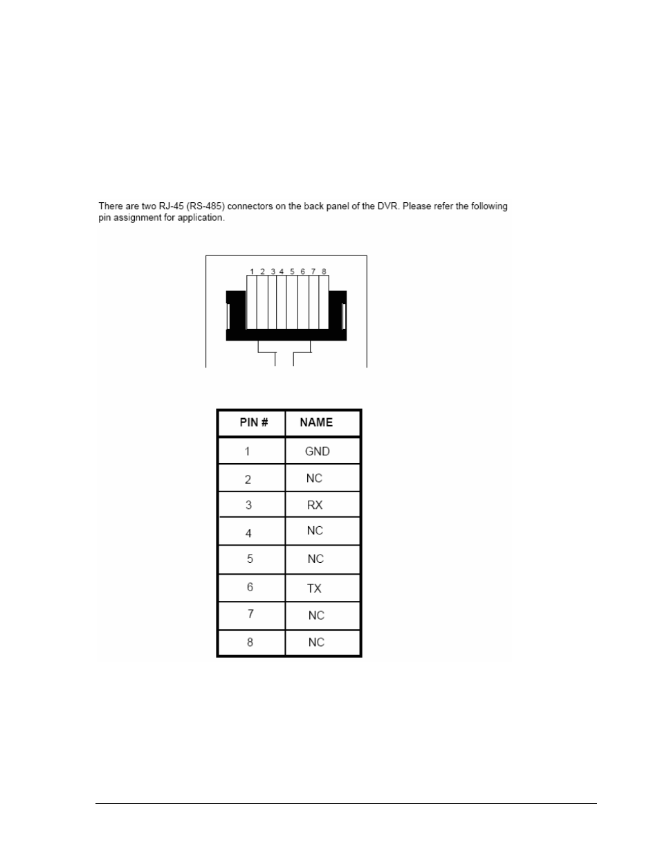 Appendix c: rj45 (rs485) pin assignment | EverFocus EDVR SERIES User Manual | Page 141 / 148