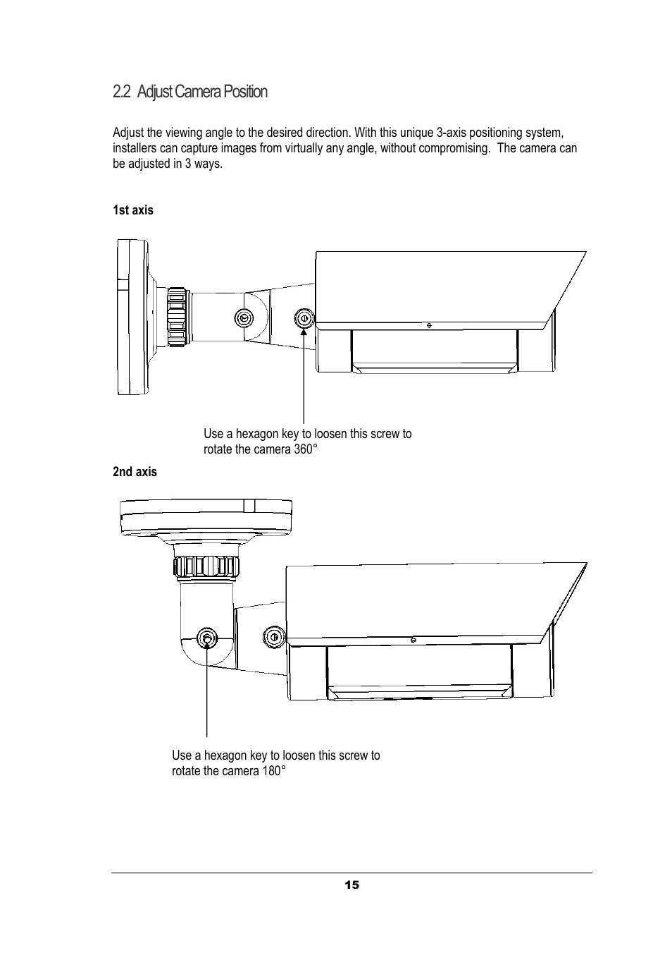 2 adjust camera position | EverFocus EZ630 User Manual | Page 15 / 33