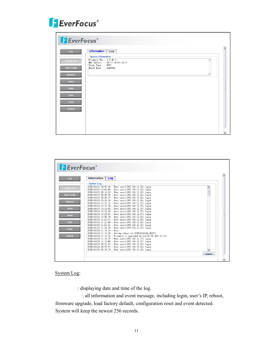 EverFocus EAN800AW User Manual | Page 11 / 44