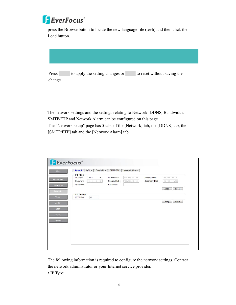 EverFocus EAN800AW User Manual | Page 14 / 44