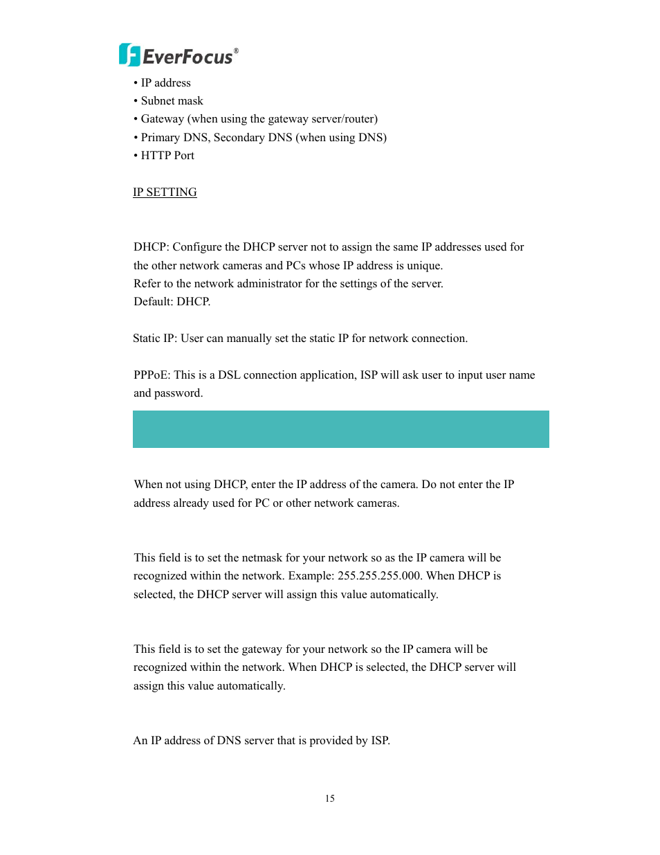 EverFocus EAN800AW User Manual | Page 15 / 44